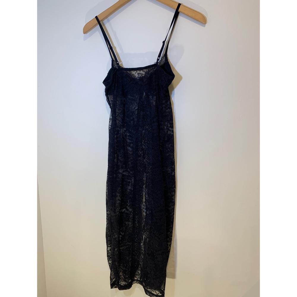 Whimsigoth Floral Lace Slip Dress S Sheer Coquette‎ fairy grunge Romantic Women - Picture 6 of 7
